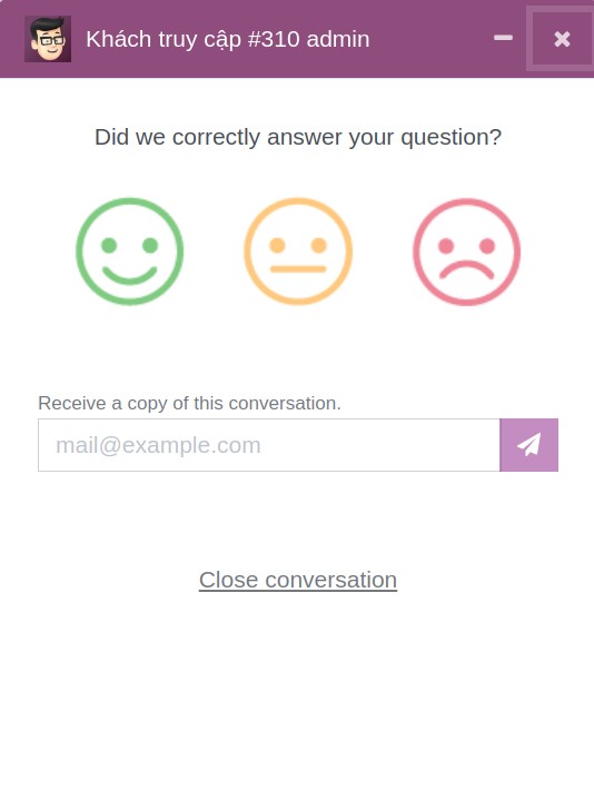 Rate the live chat