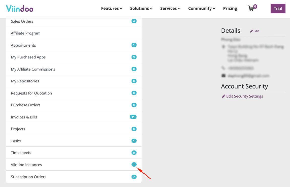 go to instance management