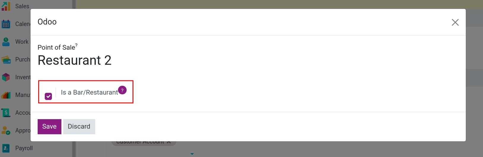 Create a bar/restaurant in Viindoo POS