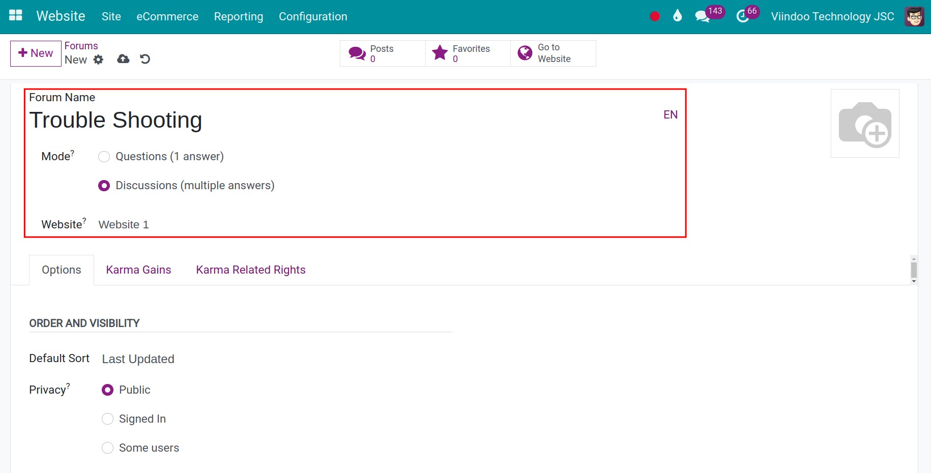 Create the forum