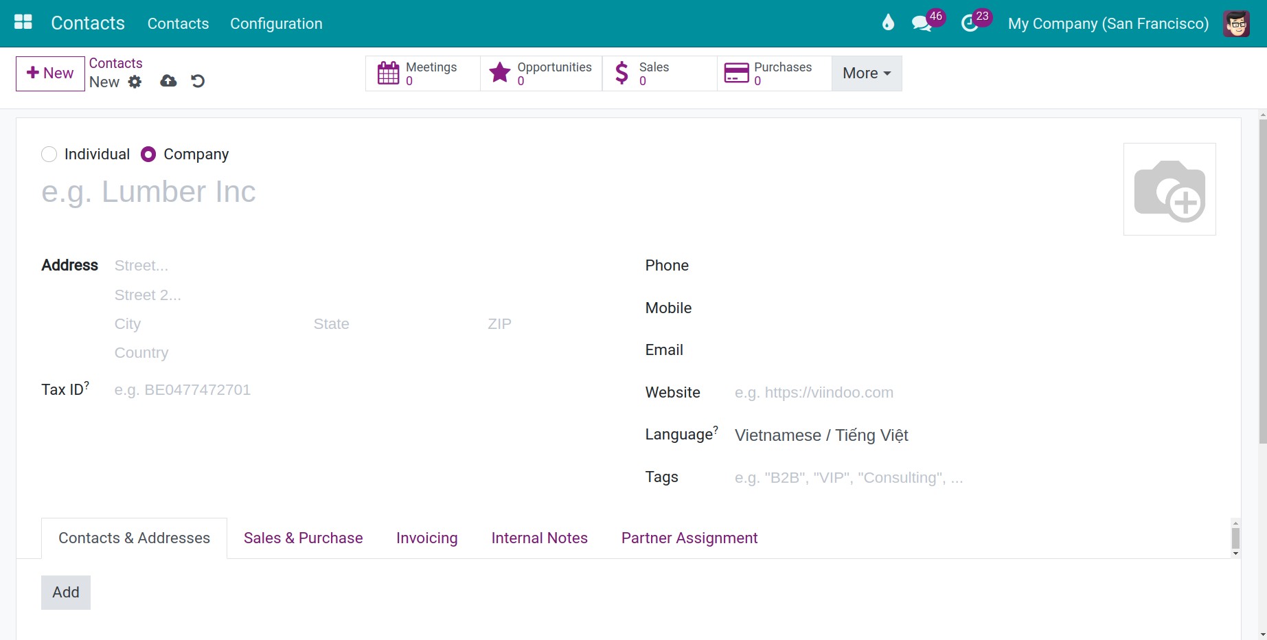 create a contact