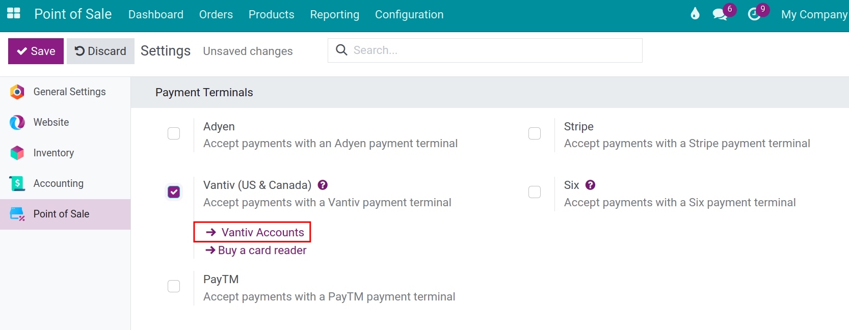 Create a new vantiv credentials