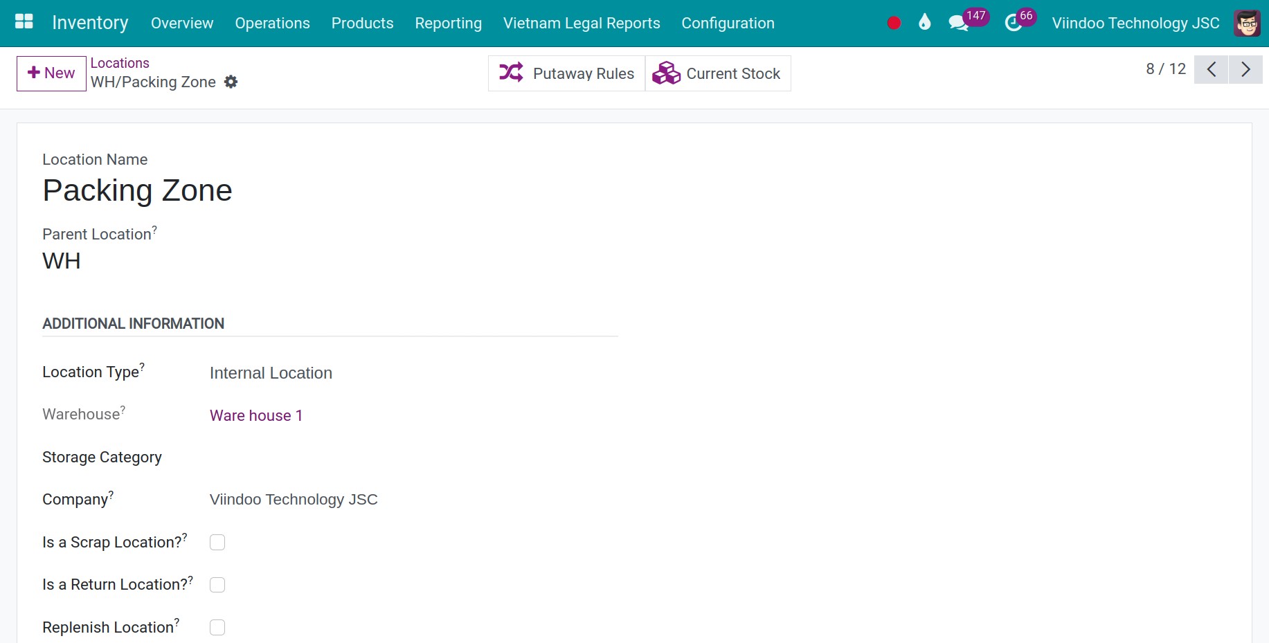 Change Location setting in Viindoo