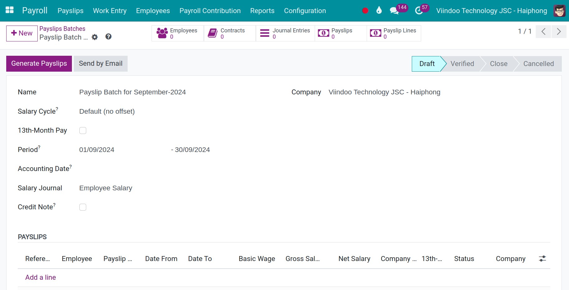 Payroll information - Payroll management software Viindoo