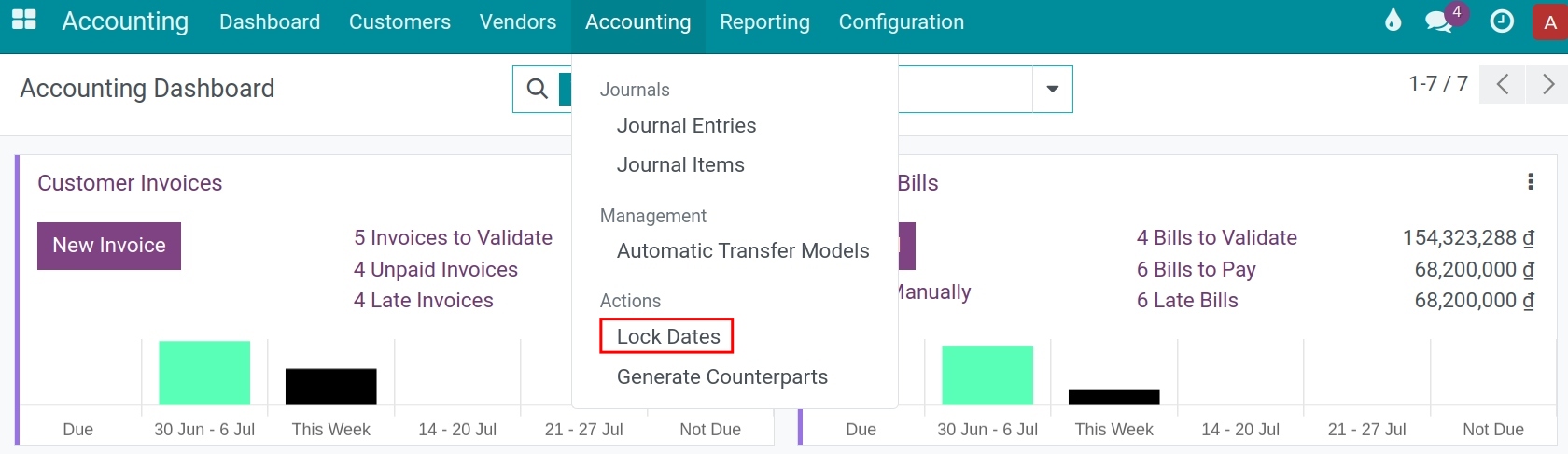 Enter Lock your Fiscal Period