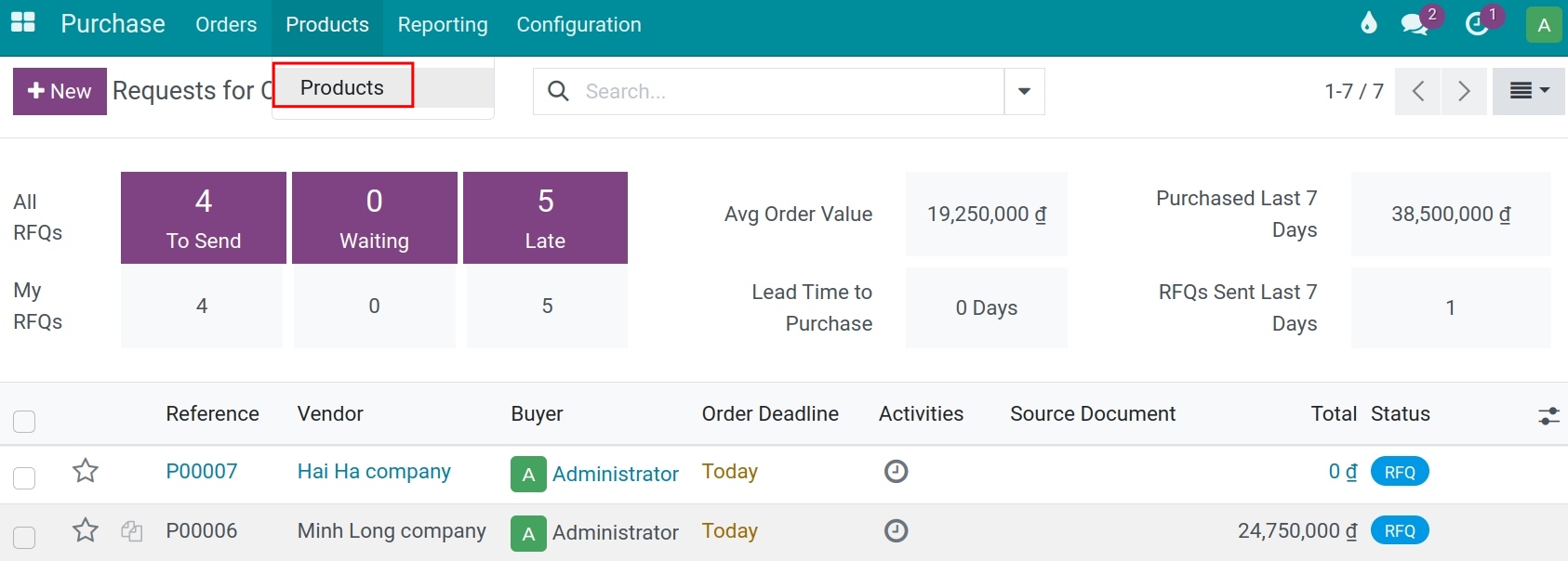 Editing the way to create vendor bills on product