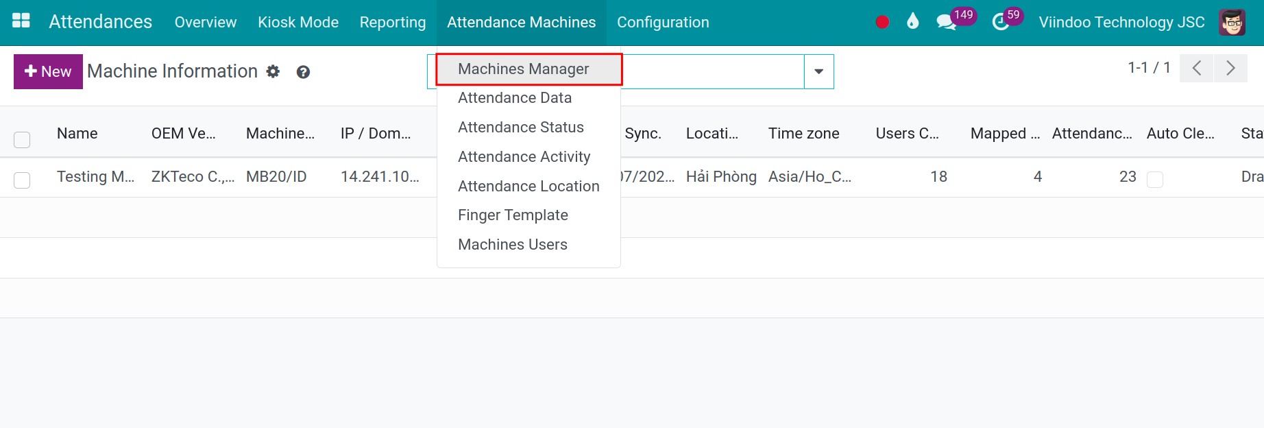 Devices manager