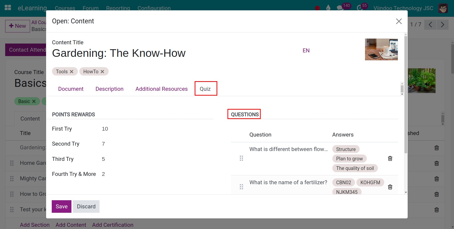 Create quizzes