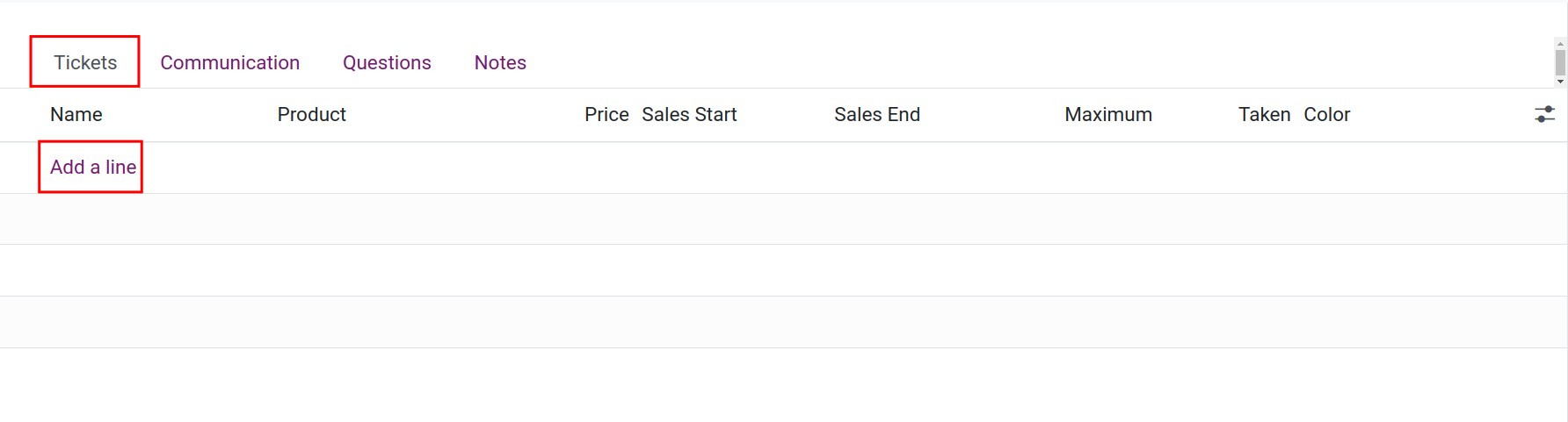 Create event tickets