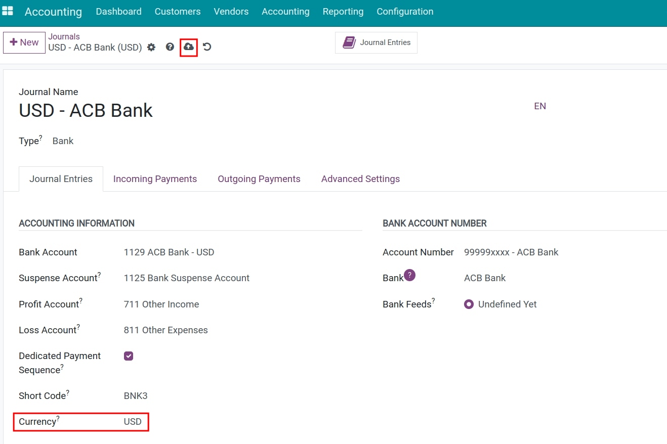 Adding USD currency for the journal