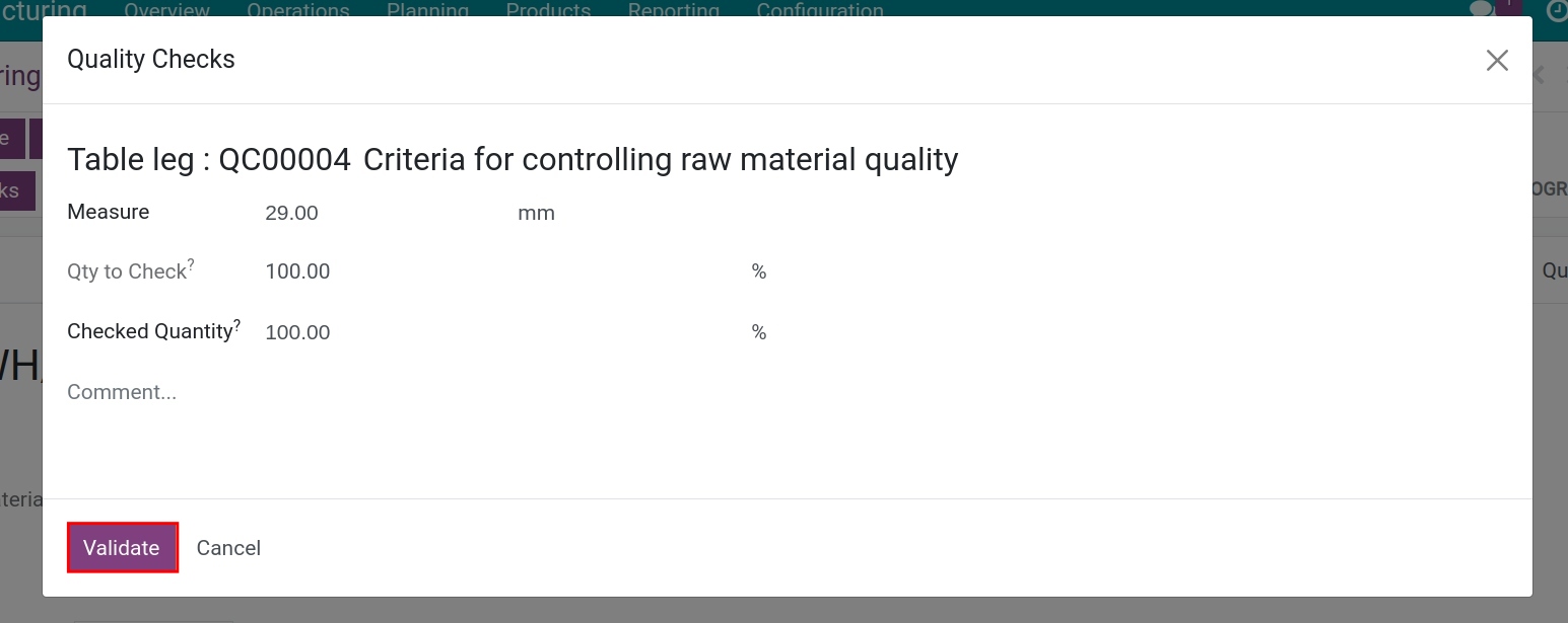 Enter the real measurement