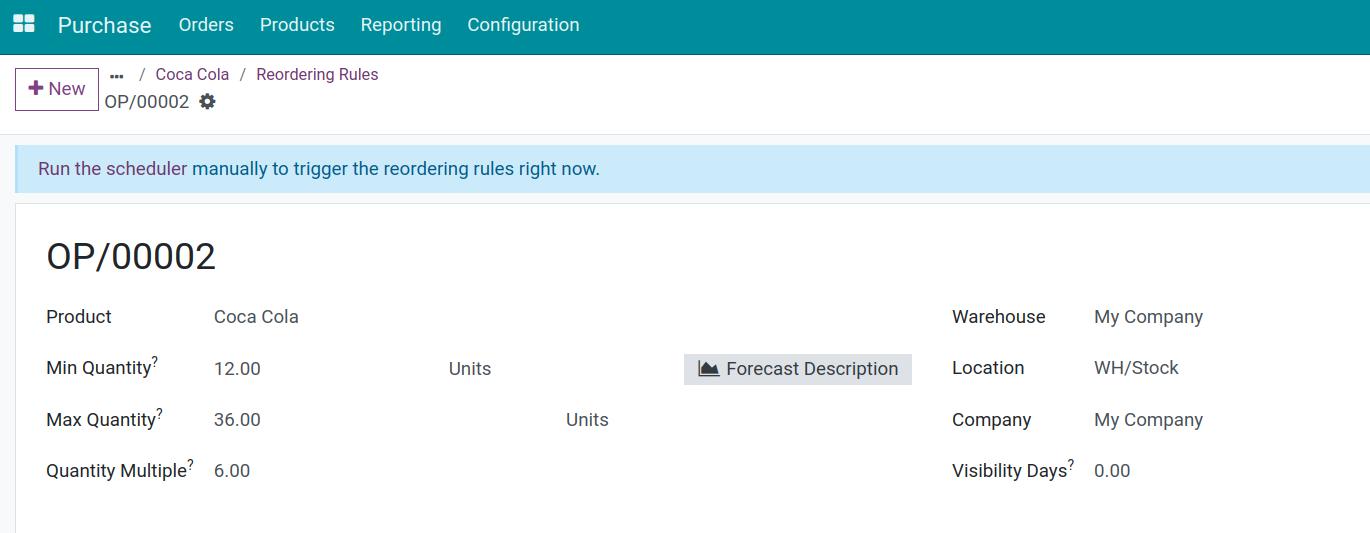 Reordering rule view in Viindoo