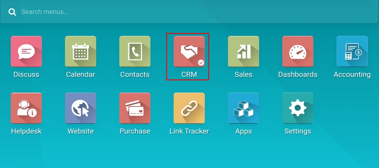 Go to CRM app Viindoo