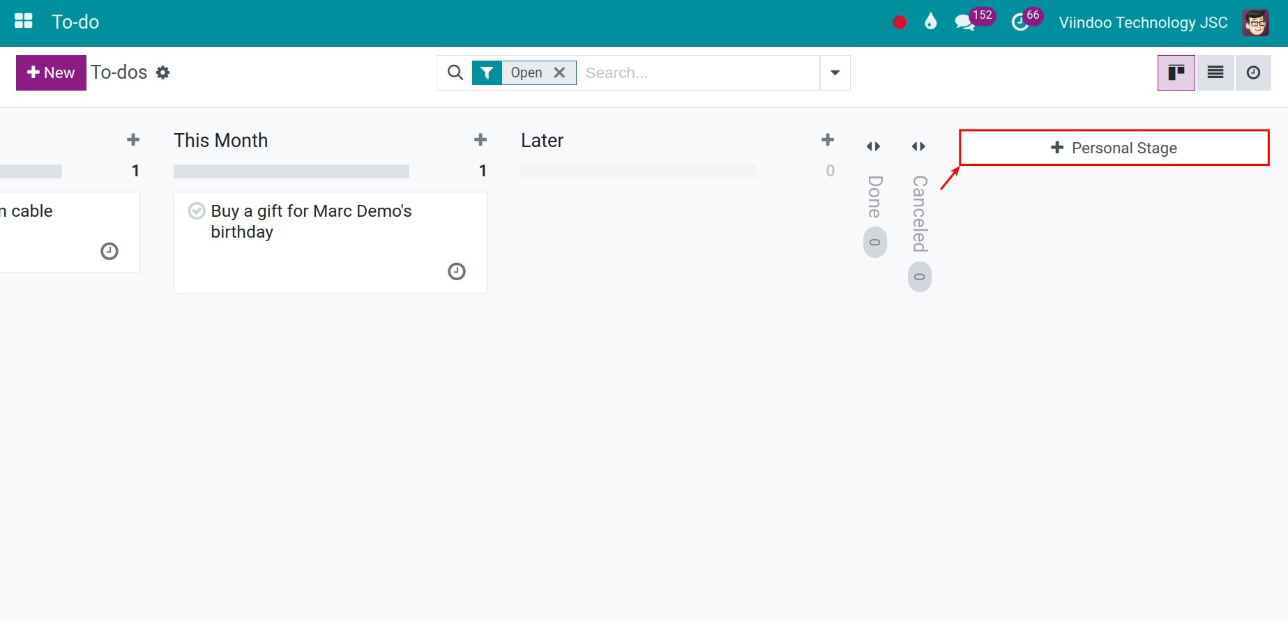 Stages of Notes in Viindoo 1