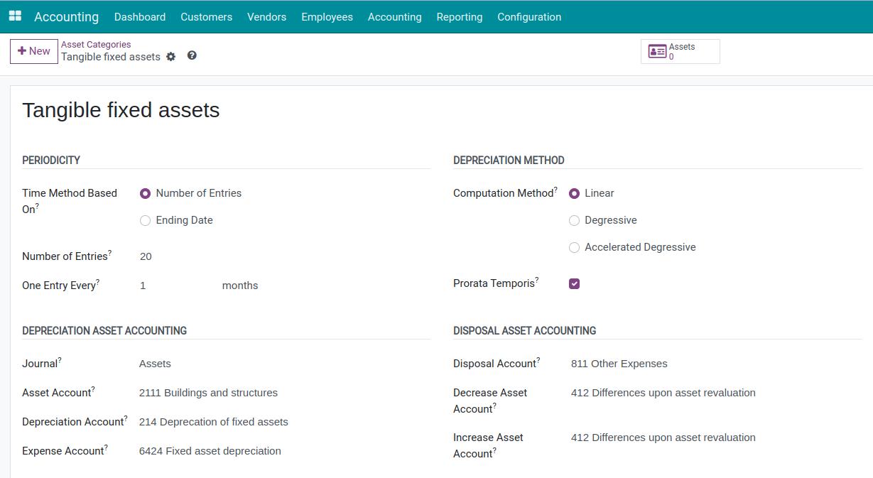 *Asset Category Configuration*