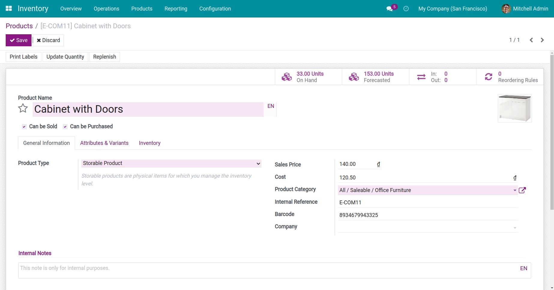 barcode scanner on product interface
