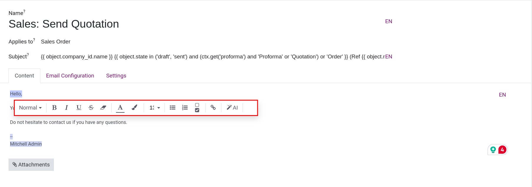 Create email templates