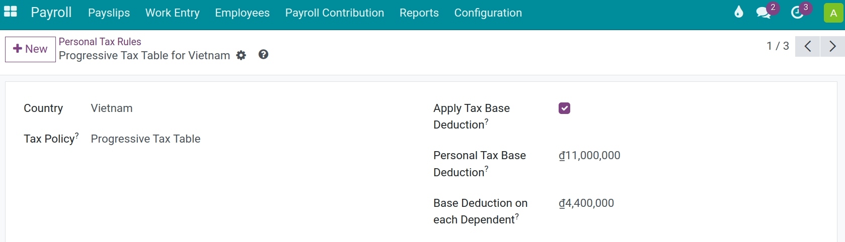 Personal tax rule - Viindoo