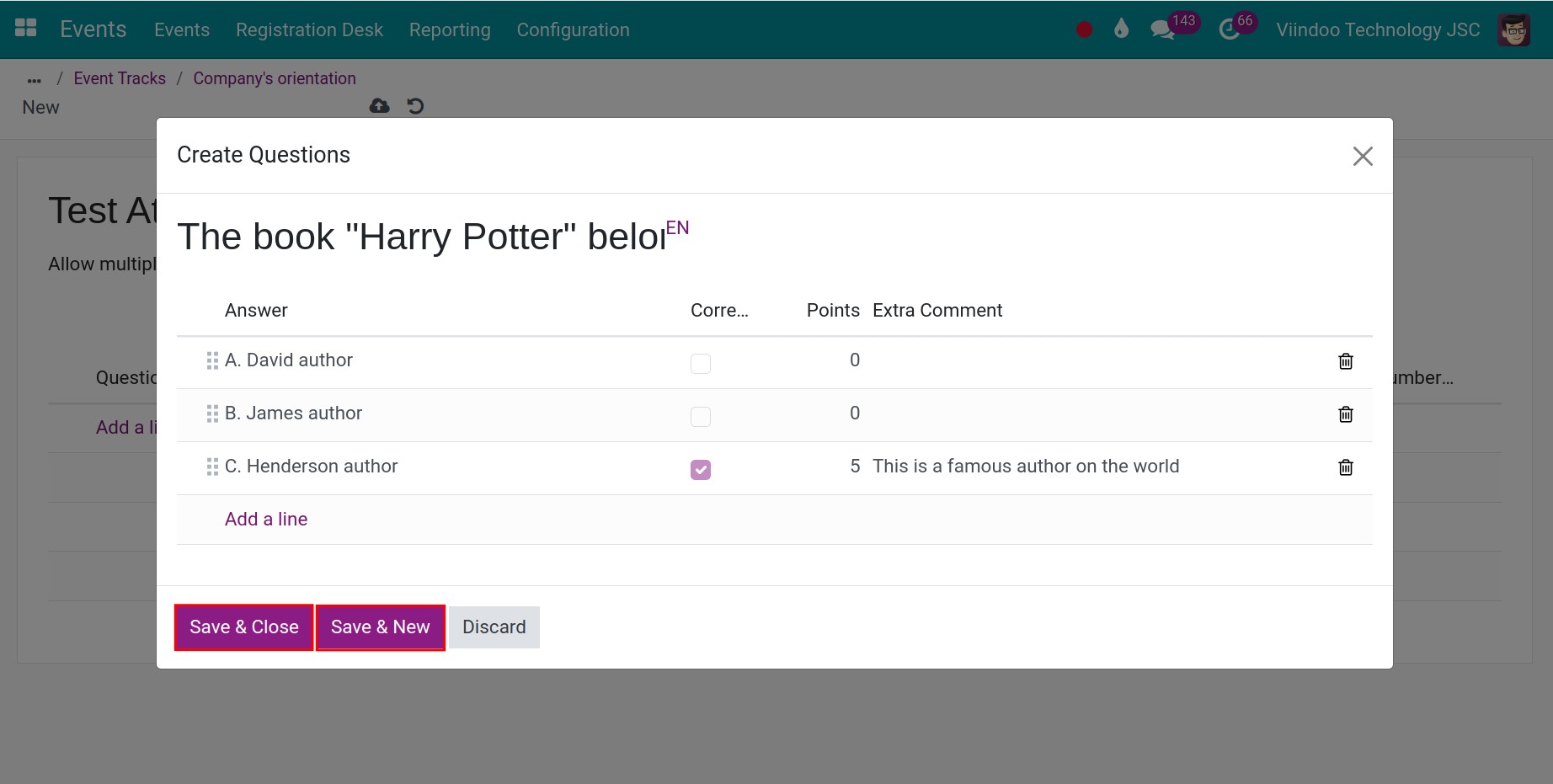 Create the quiz