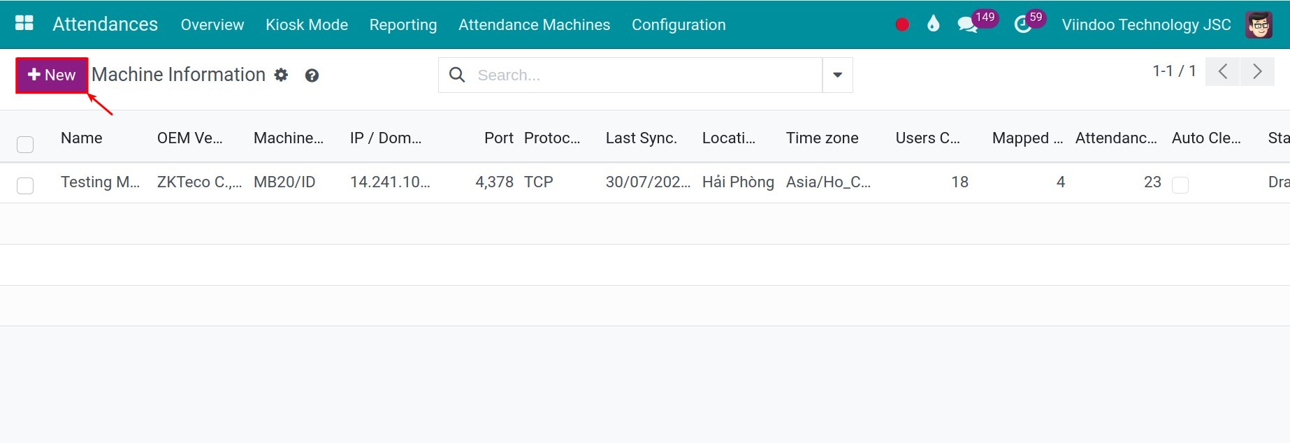 Create an attendance device