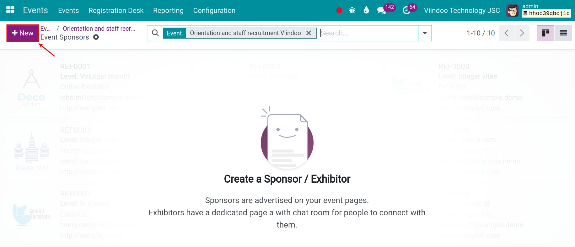 Create a sponsor
