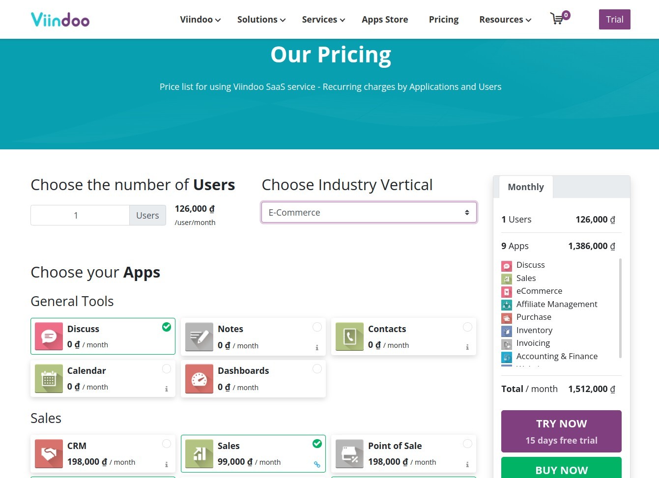 Access instance creation view from Pricing page