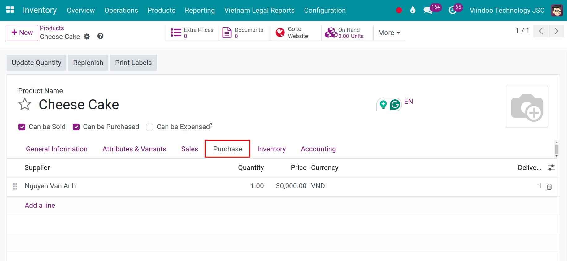 create product vendors in Viindoo