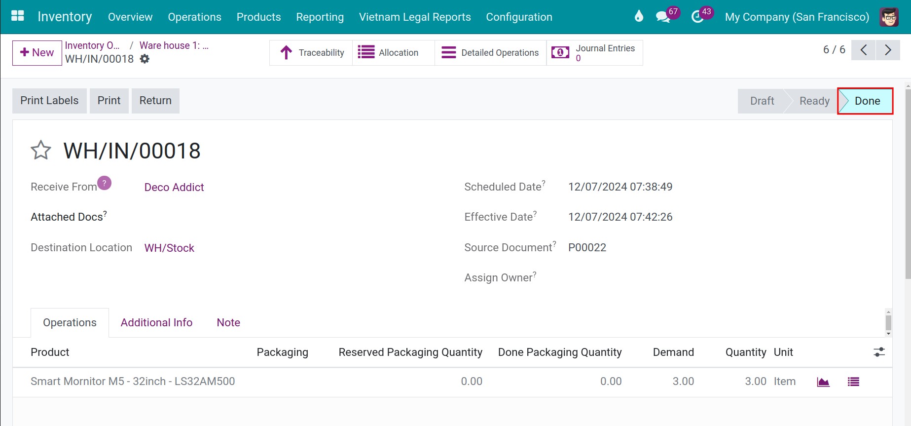 Receipt successful