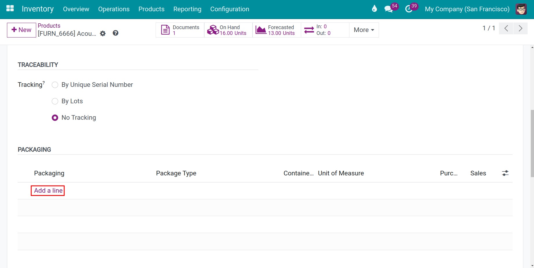 Configuring the product packaging in Viindoo Stock Management module