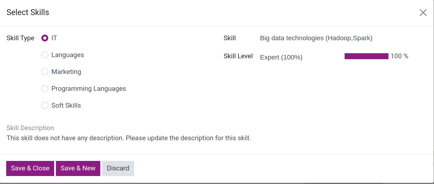 Establish candidate skills