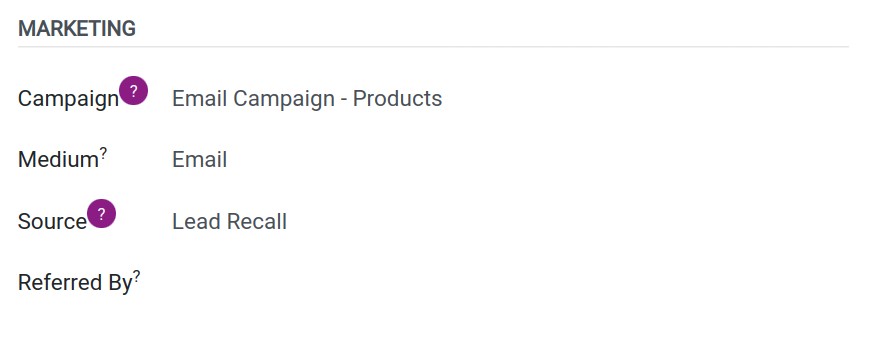 Marketing Resource or Tracking of Leading CRM - Viindoo