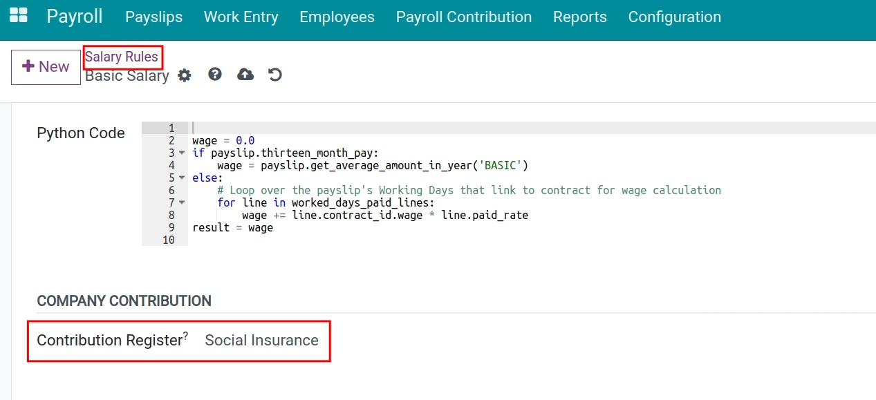 Contribution Register