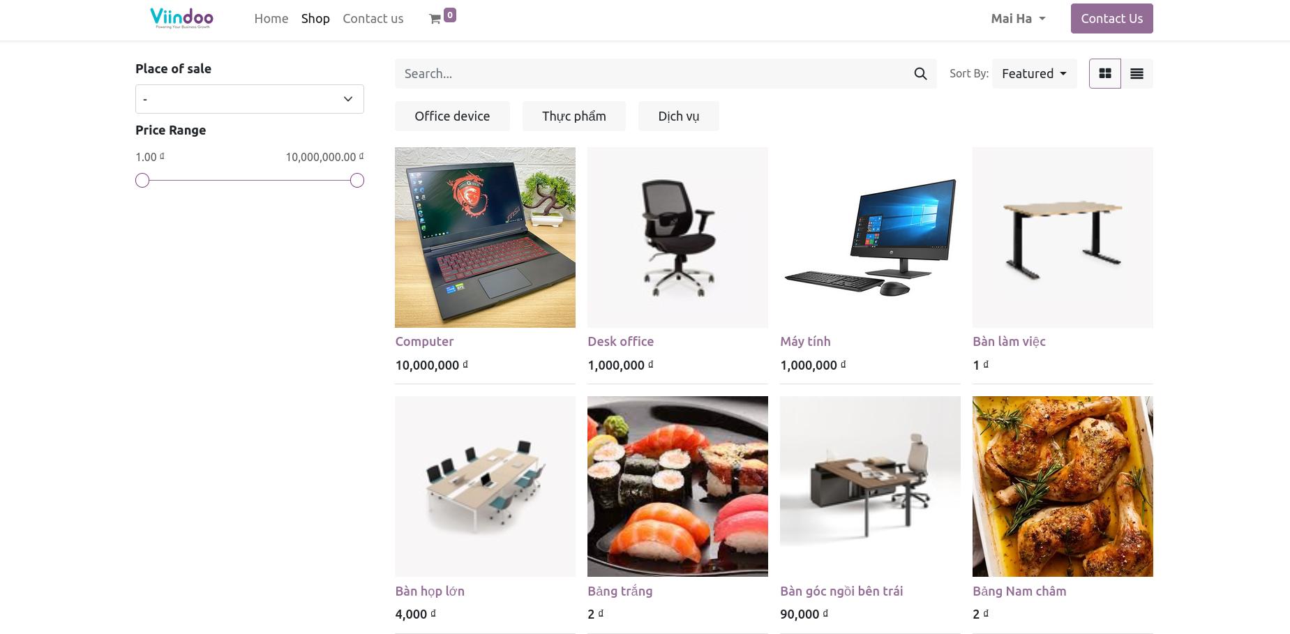 Shop in Viindoo