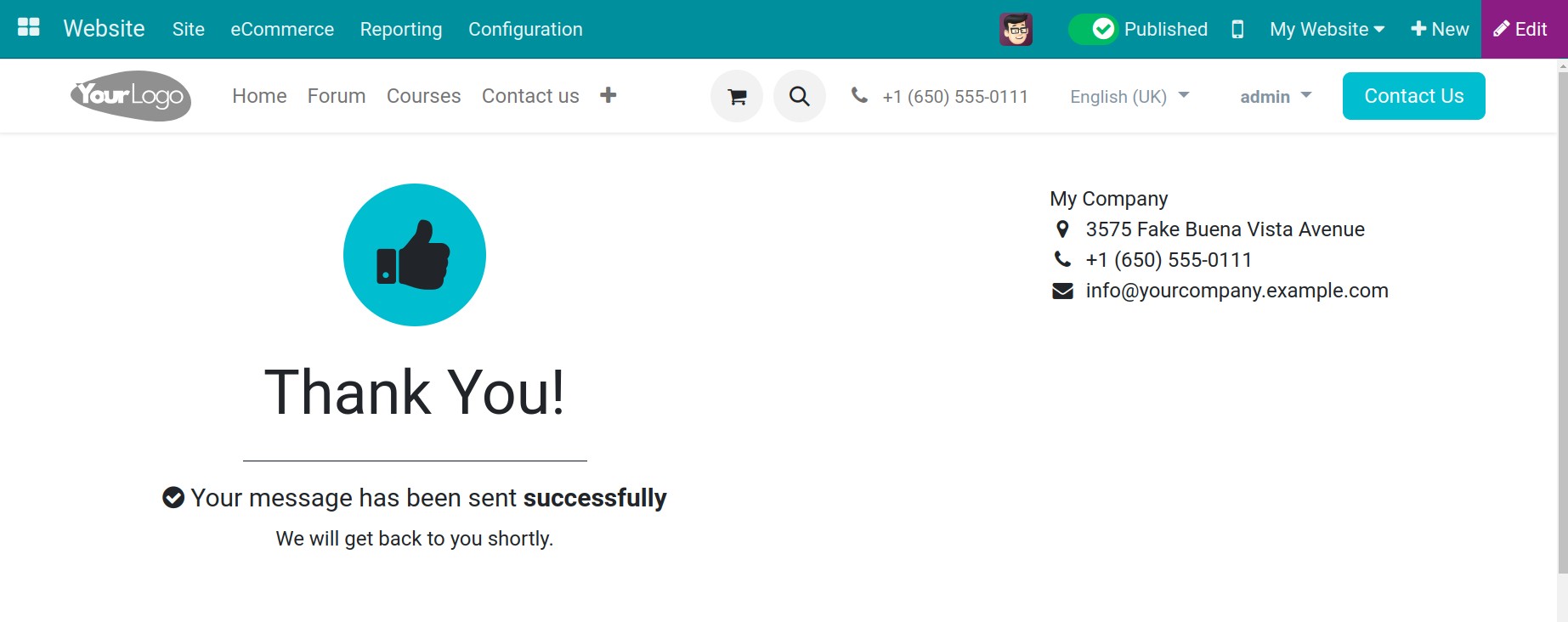 Customer enters information contact us form Viindoo