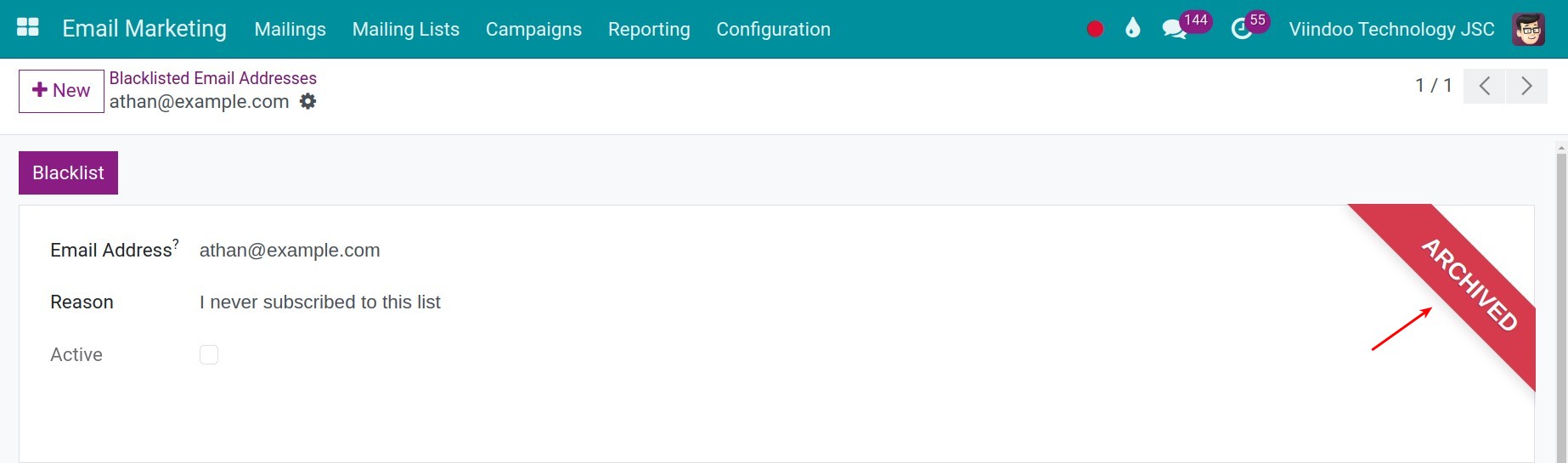 Archived email