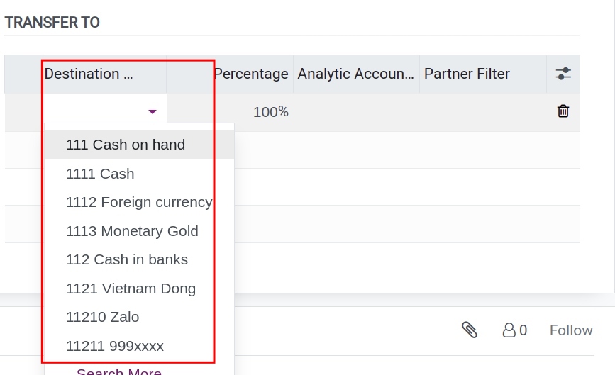 Account balance carry forward in Viindoo