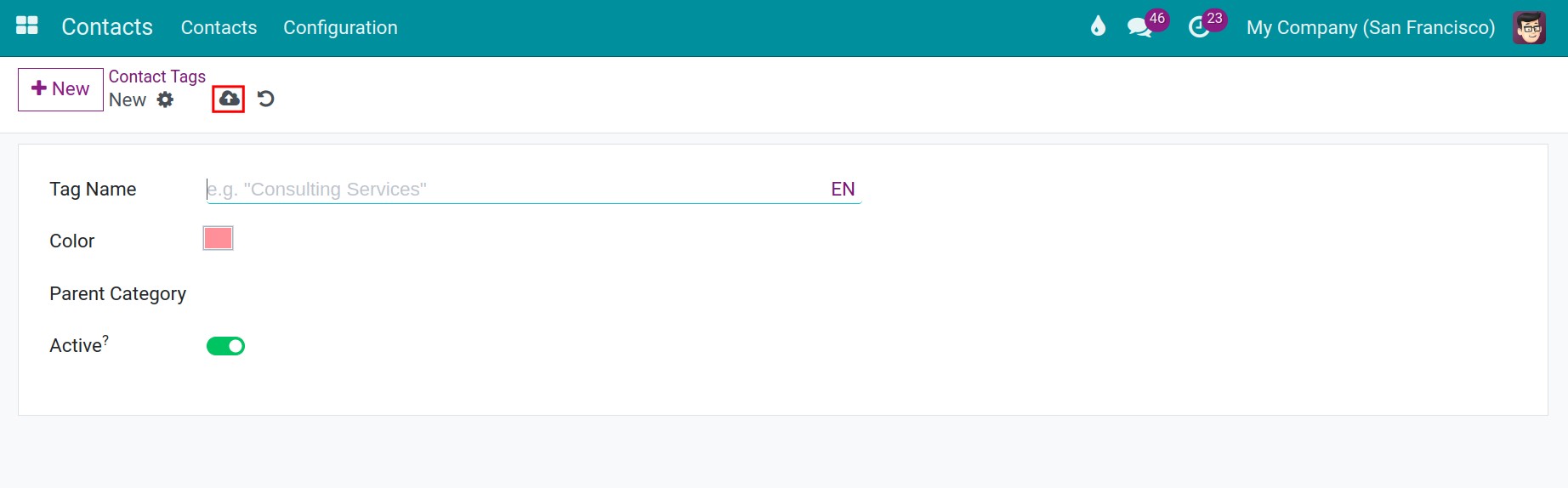 Create a new Contact Tag Contacts Viindoo