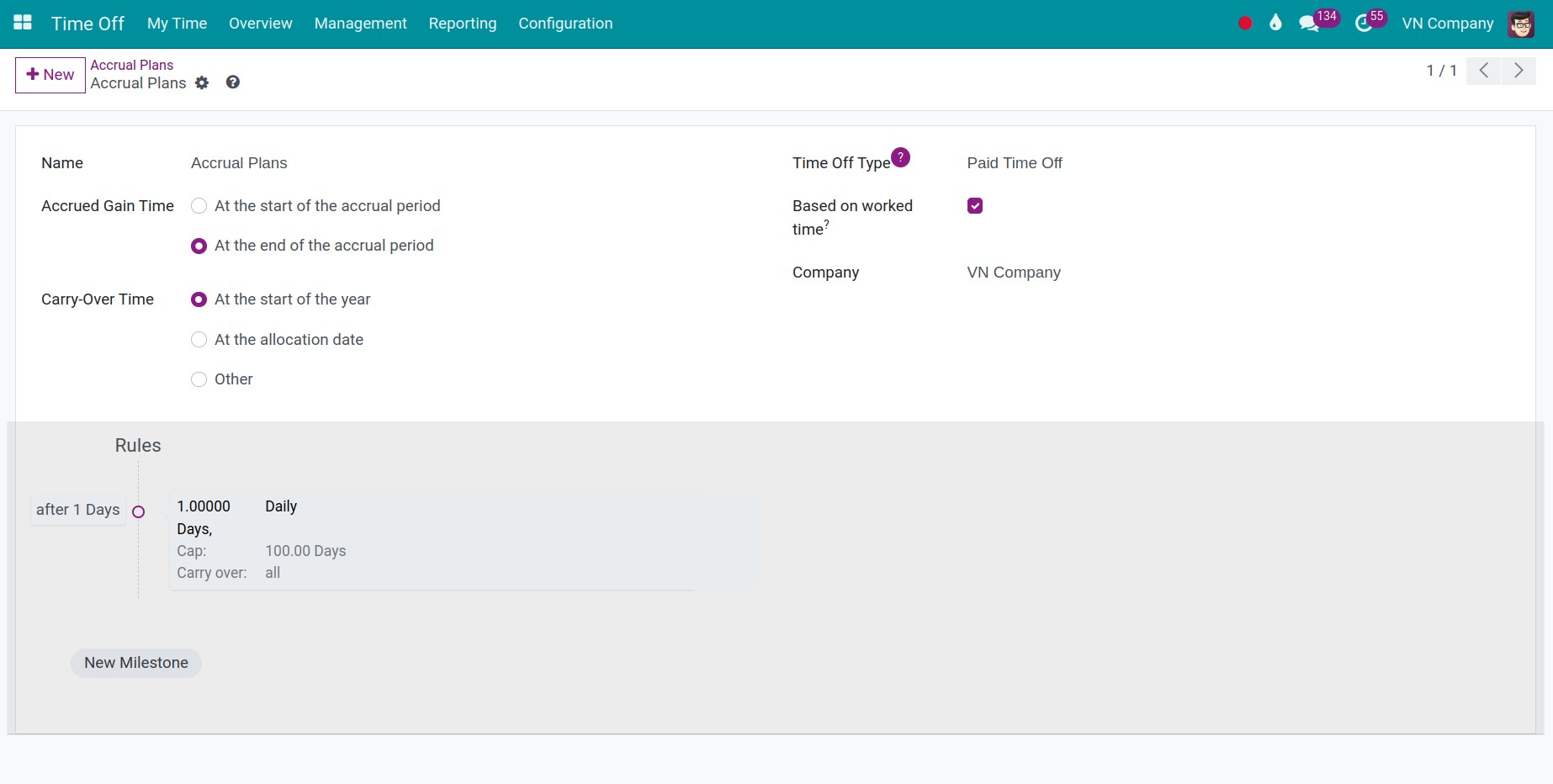 set up a accrural plan successfully