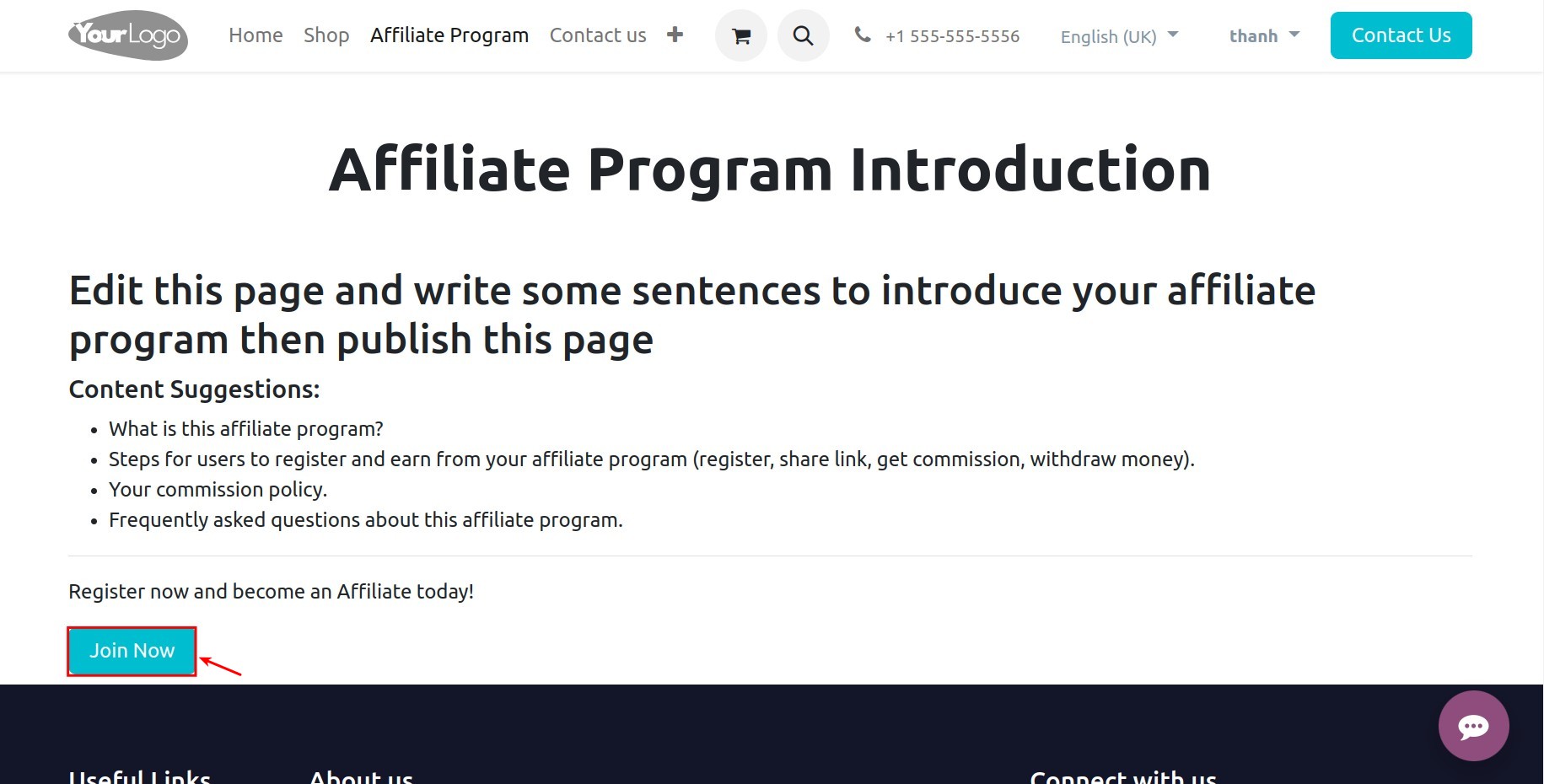 Join the Affiliate Program now