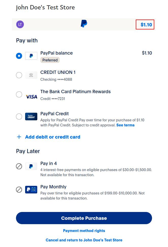 Proceed with the payment