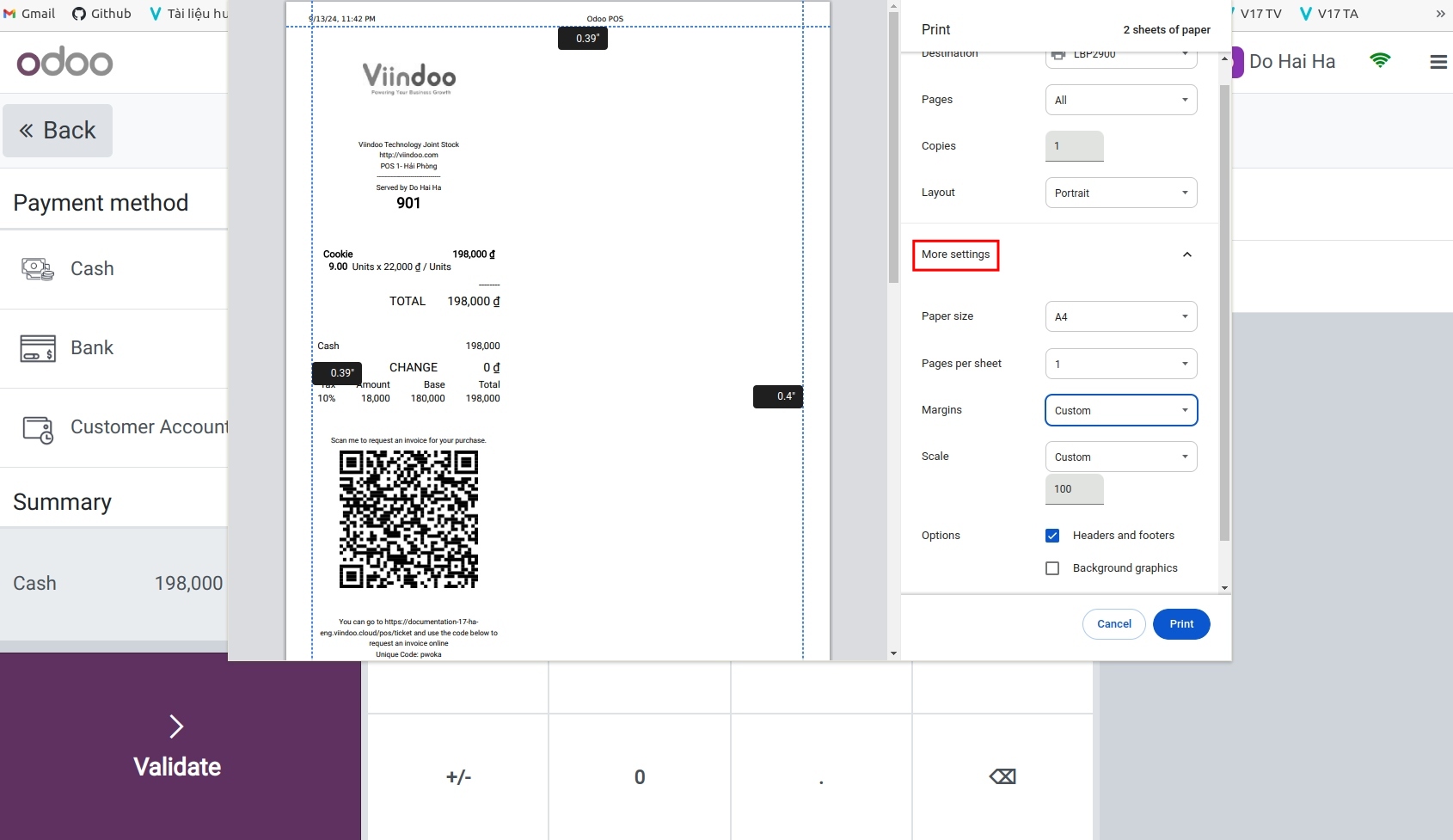 Customize your bill on PoS