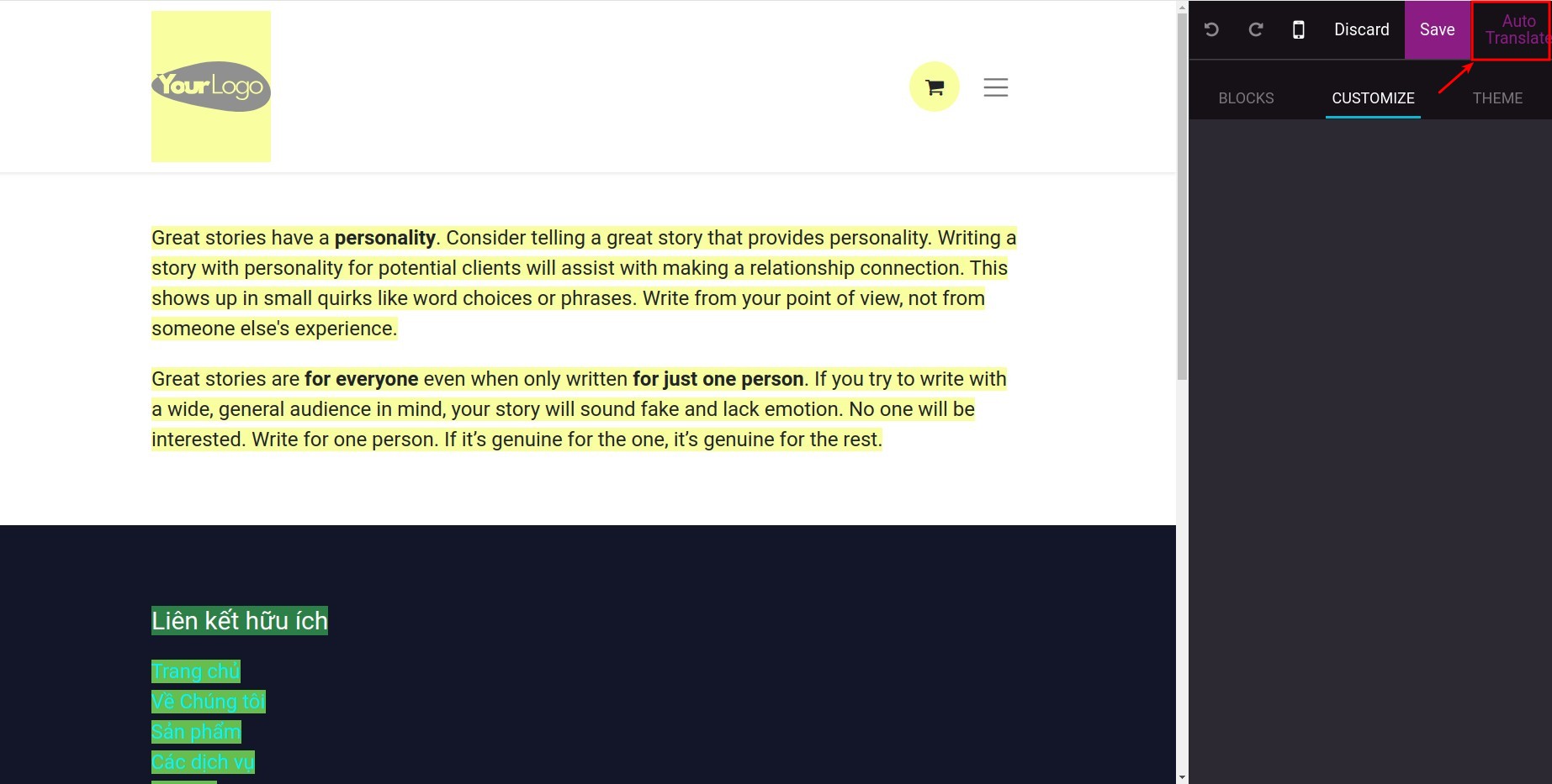Translate article