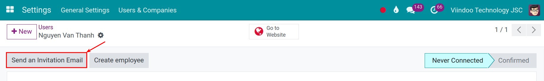 Send an Invitation Email