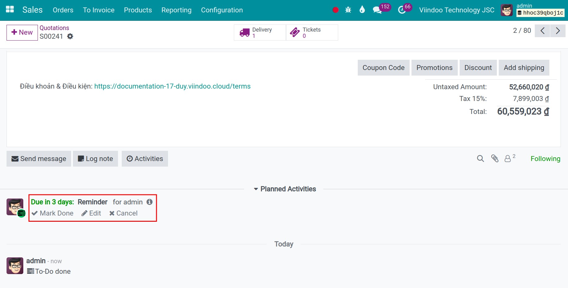 the next activity is automatically generated