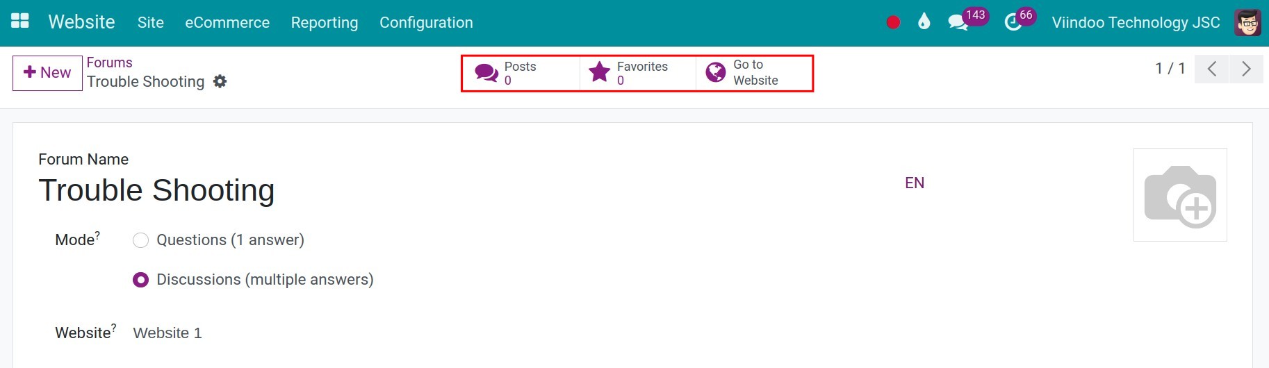 Manage forums