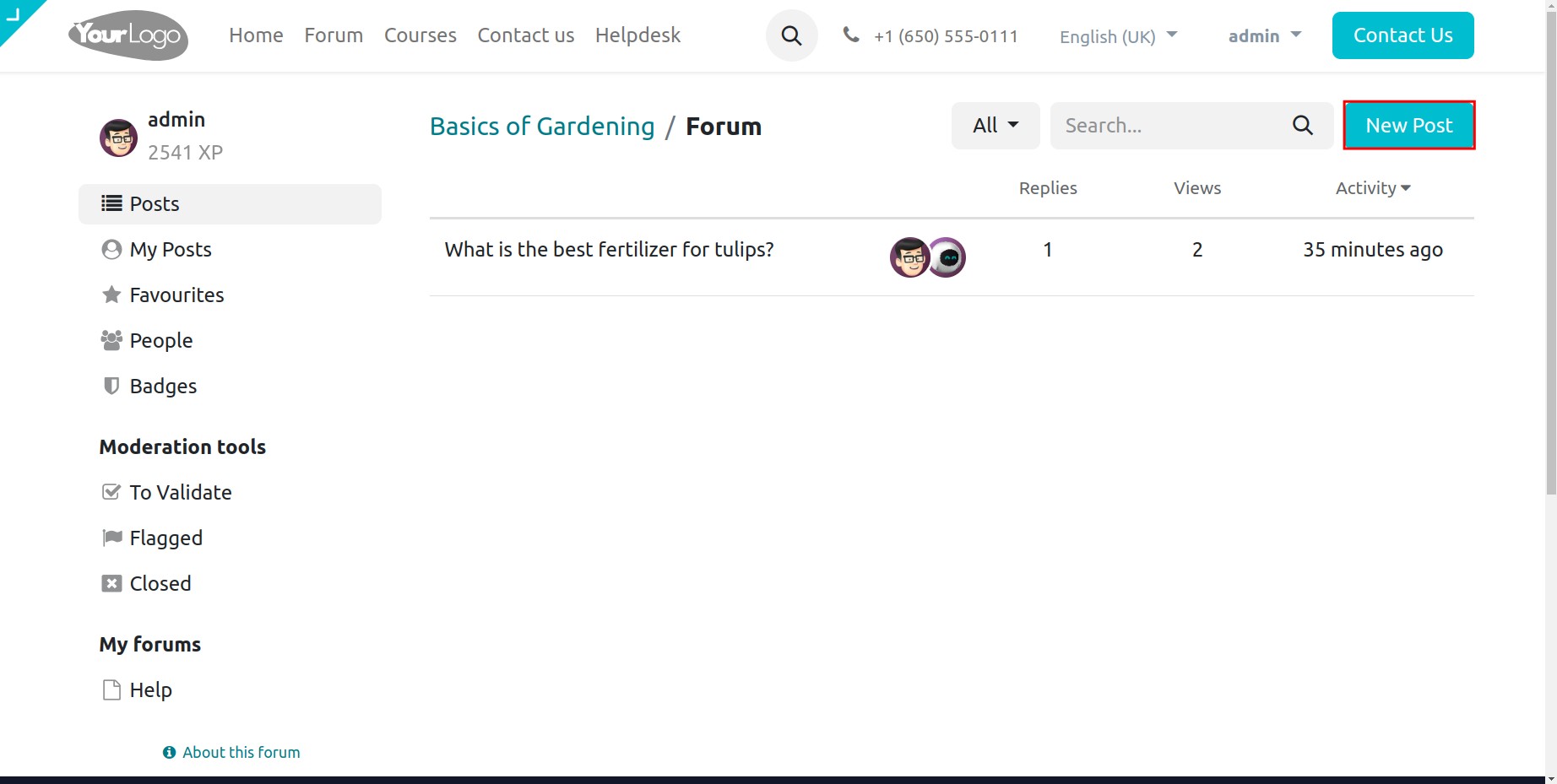 Create a threaded discussion