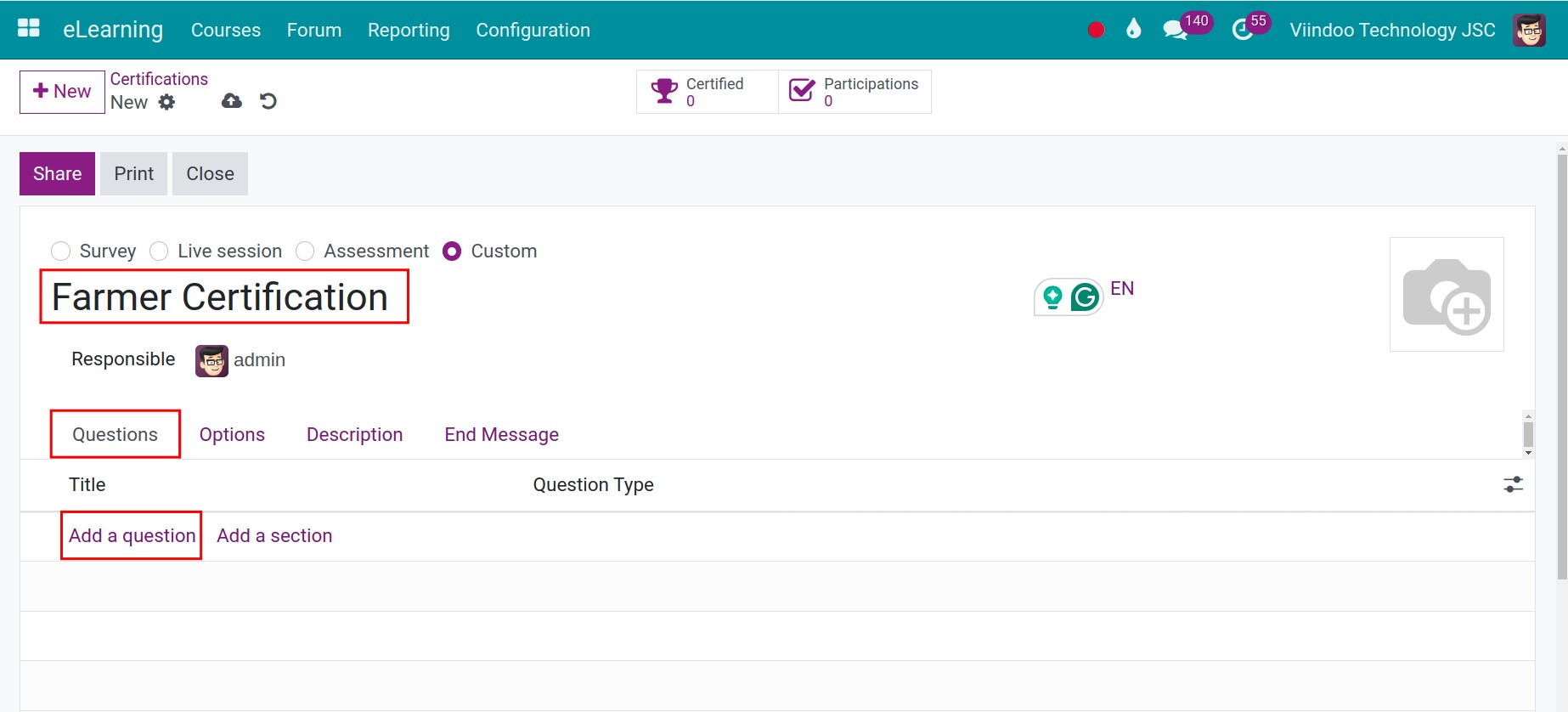Create certifications