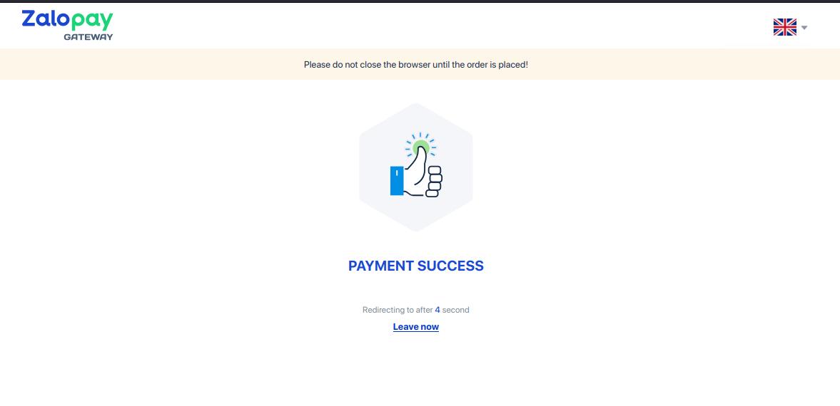 Payment successful