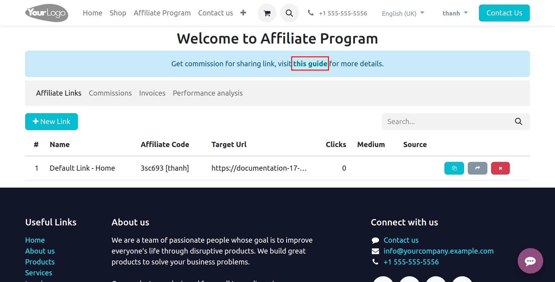 See more guides about the Affiliate Program