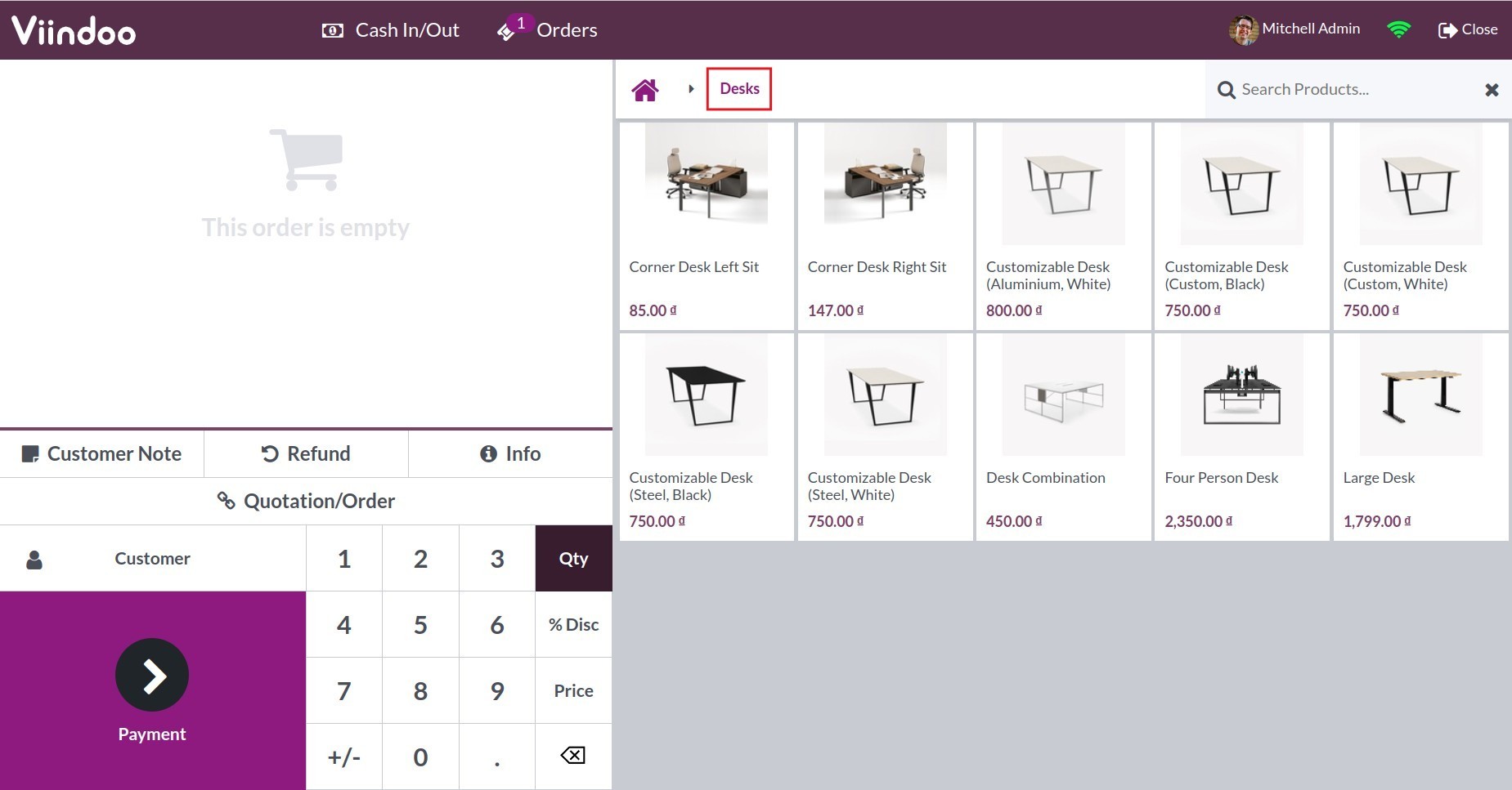 Product in POS - Viindoo